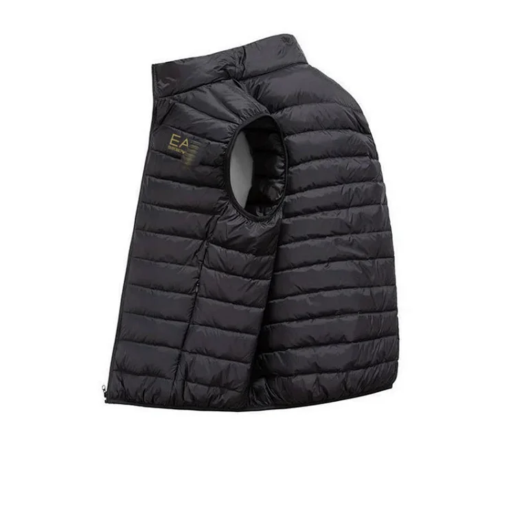 EA7 Black Down Puffer Vest - S