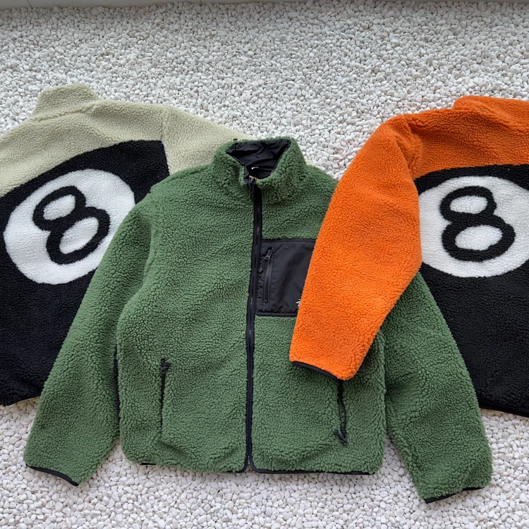 8 Ball Green Fleece Jacket - C