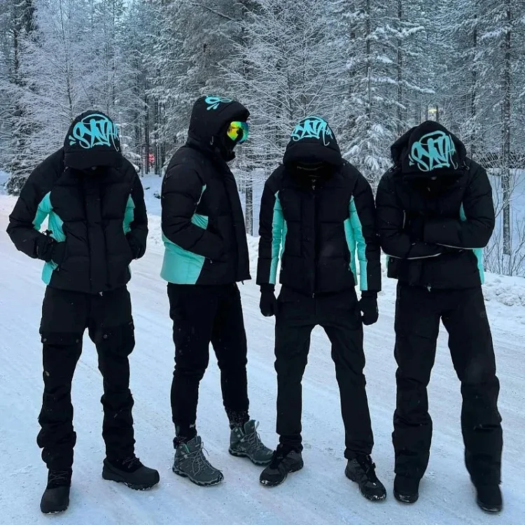 Santa Snow Jacket with Teal Ac