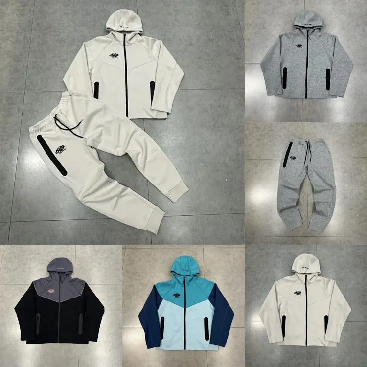 White Hoodie and Jogger Set wi